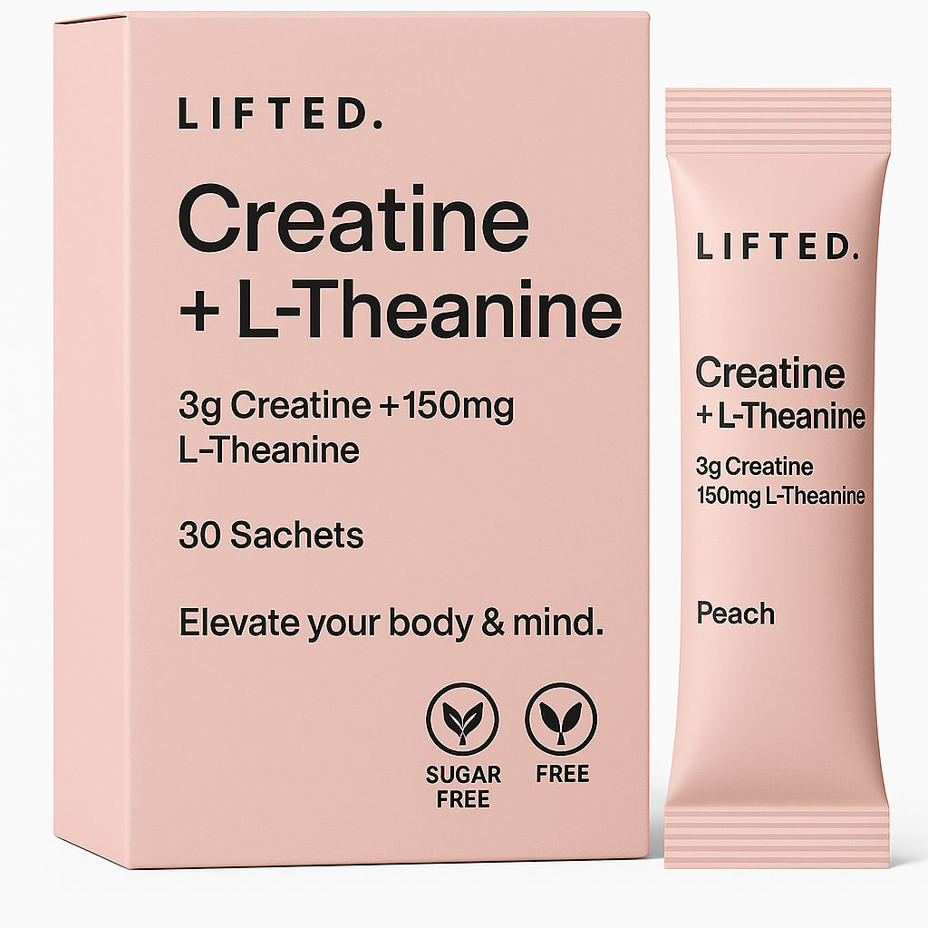 LIFTED. Creatine Monohydrate Sachets – Peach (30 Servings)